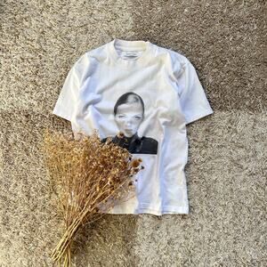 Anine Bing Terry O'neal Kate Moss White Short Sleeve Tee Women’s Size XS